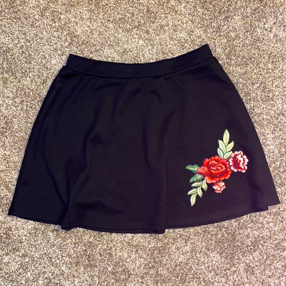 Embroidered skater style skirt